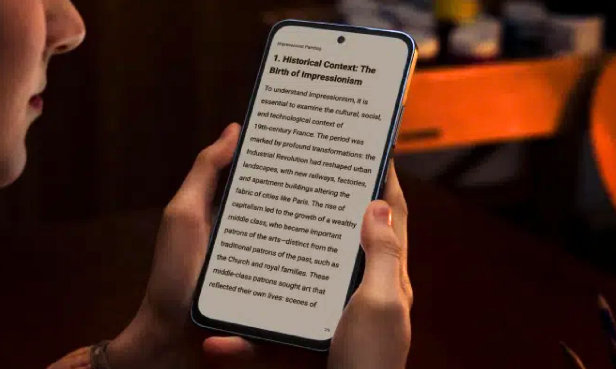 TCL NXTPAPER 70 Pro en mode encre maximale.