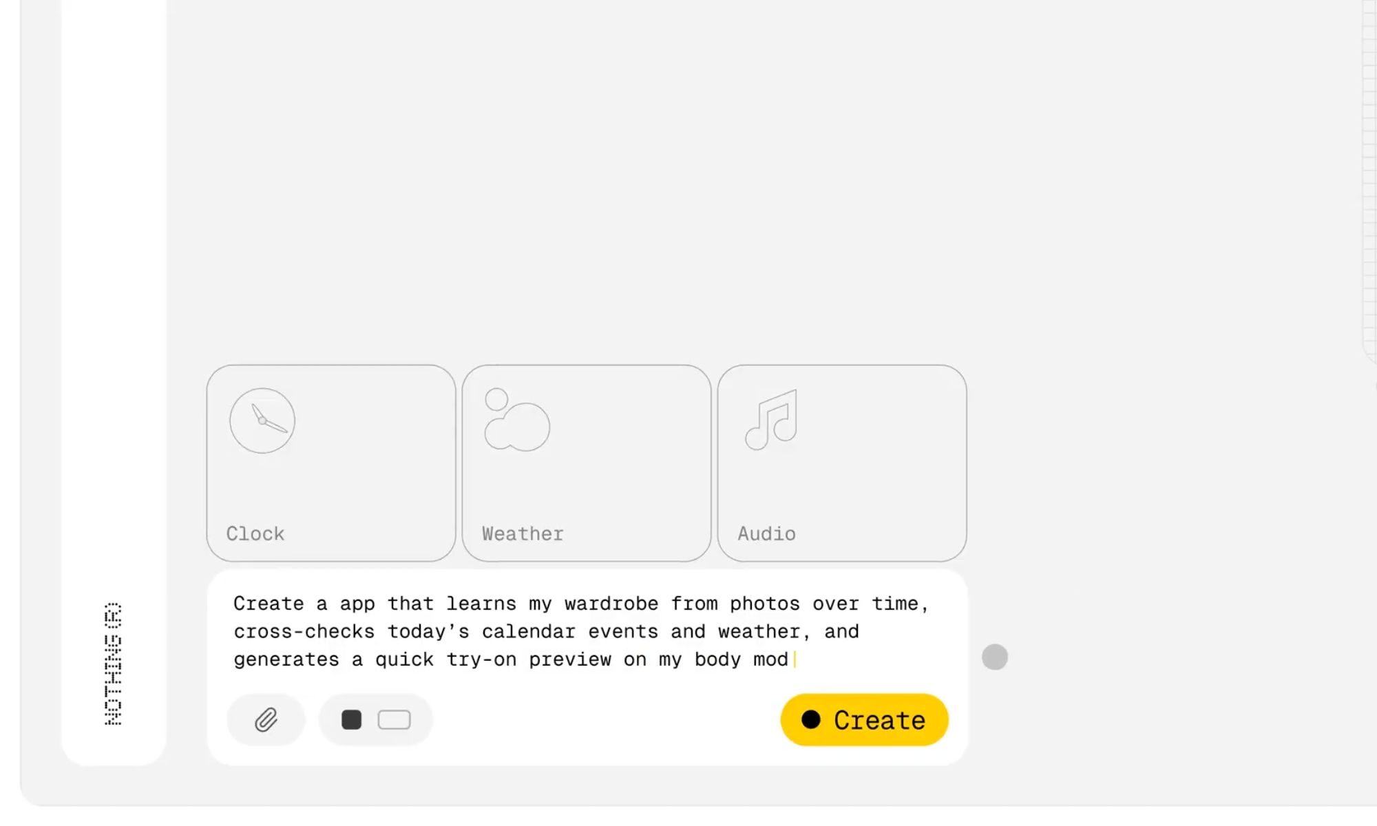 Créer une application dans Nothing Playground.