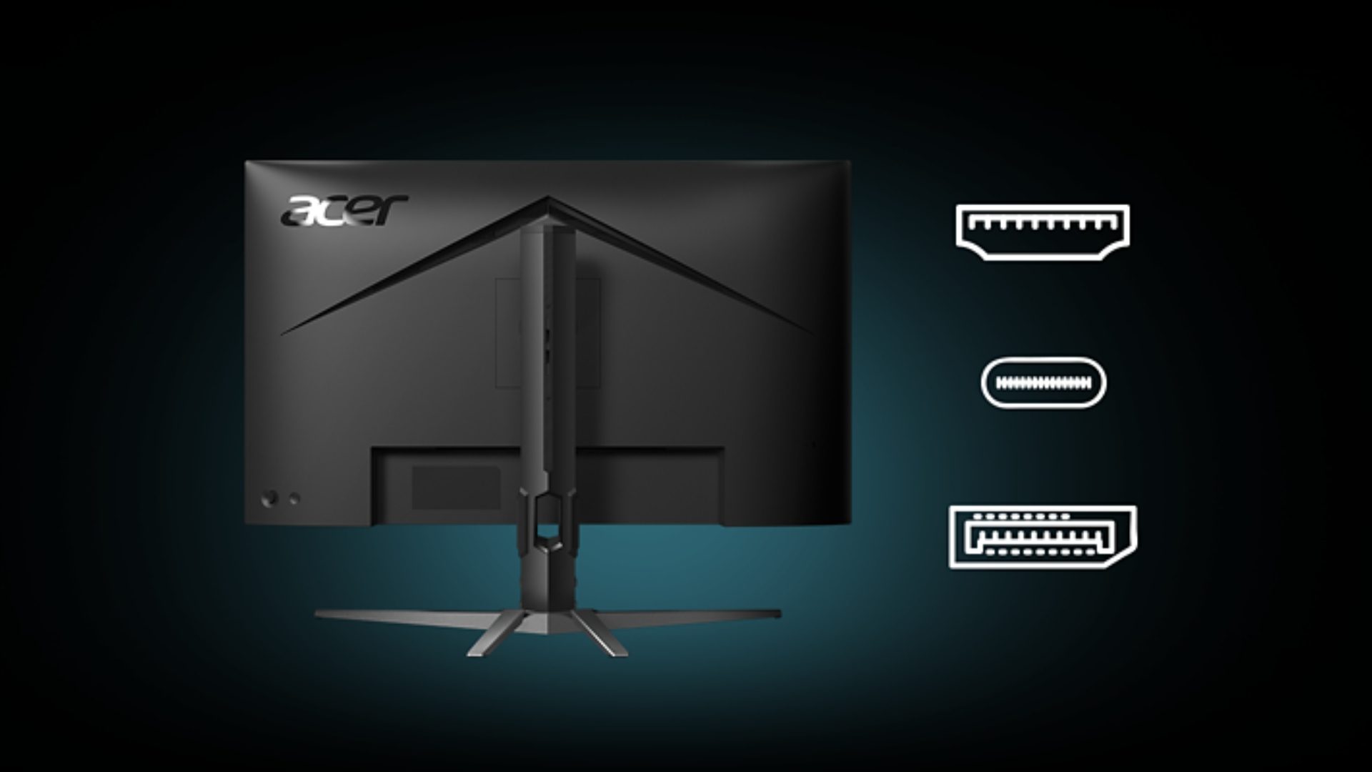 Options de connectivité du moniteur de jeu Acer Predator 1 000 Hz.