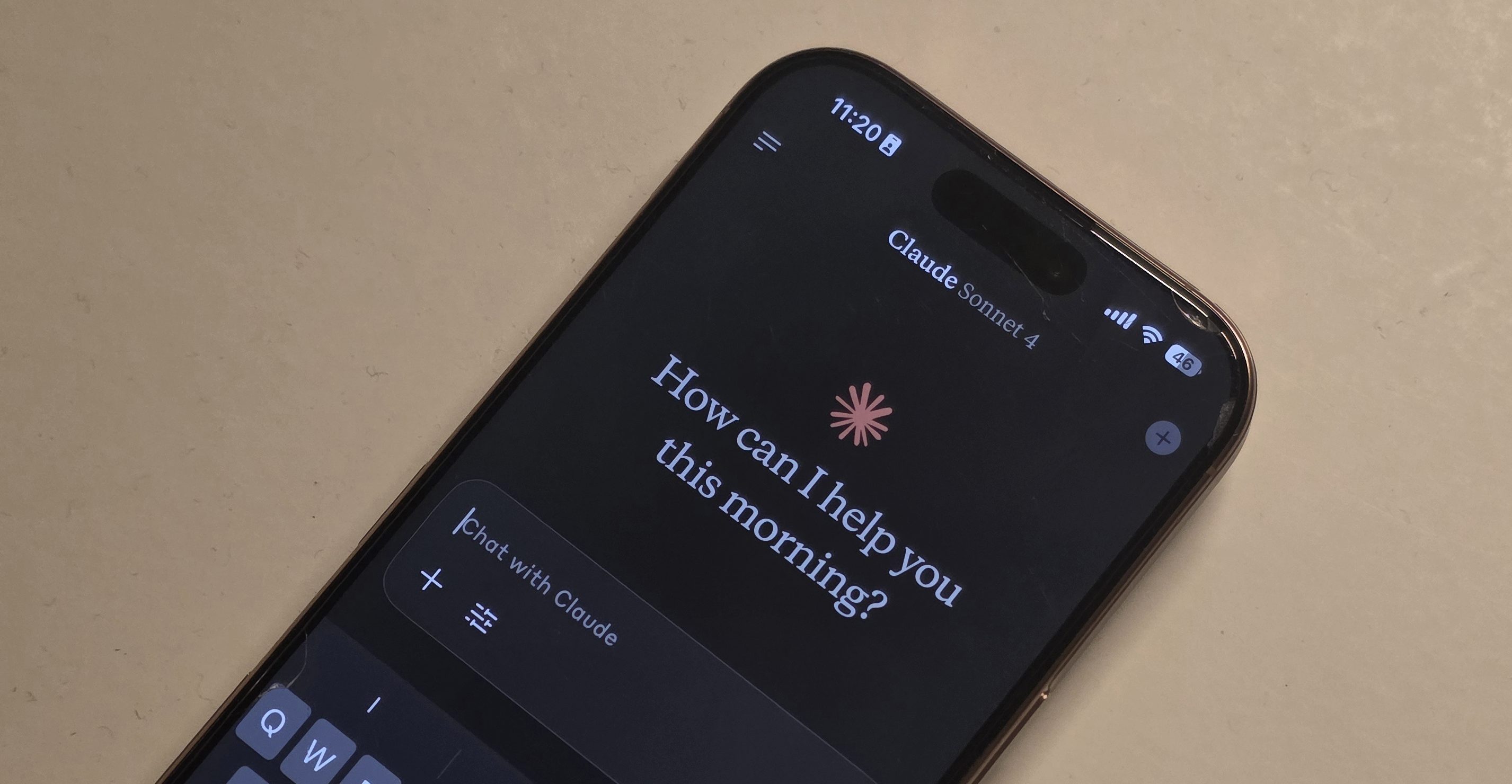 Claude AI sur un iPhone.