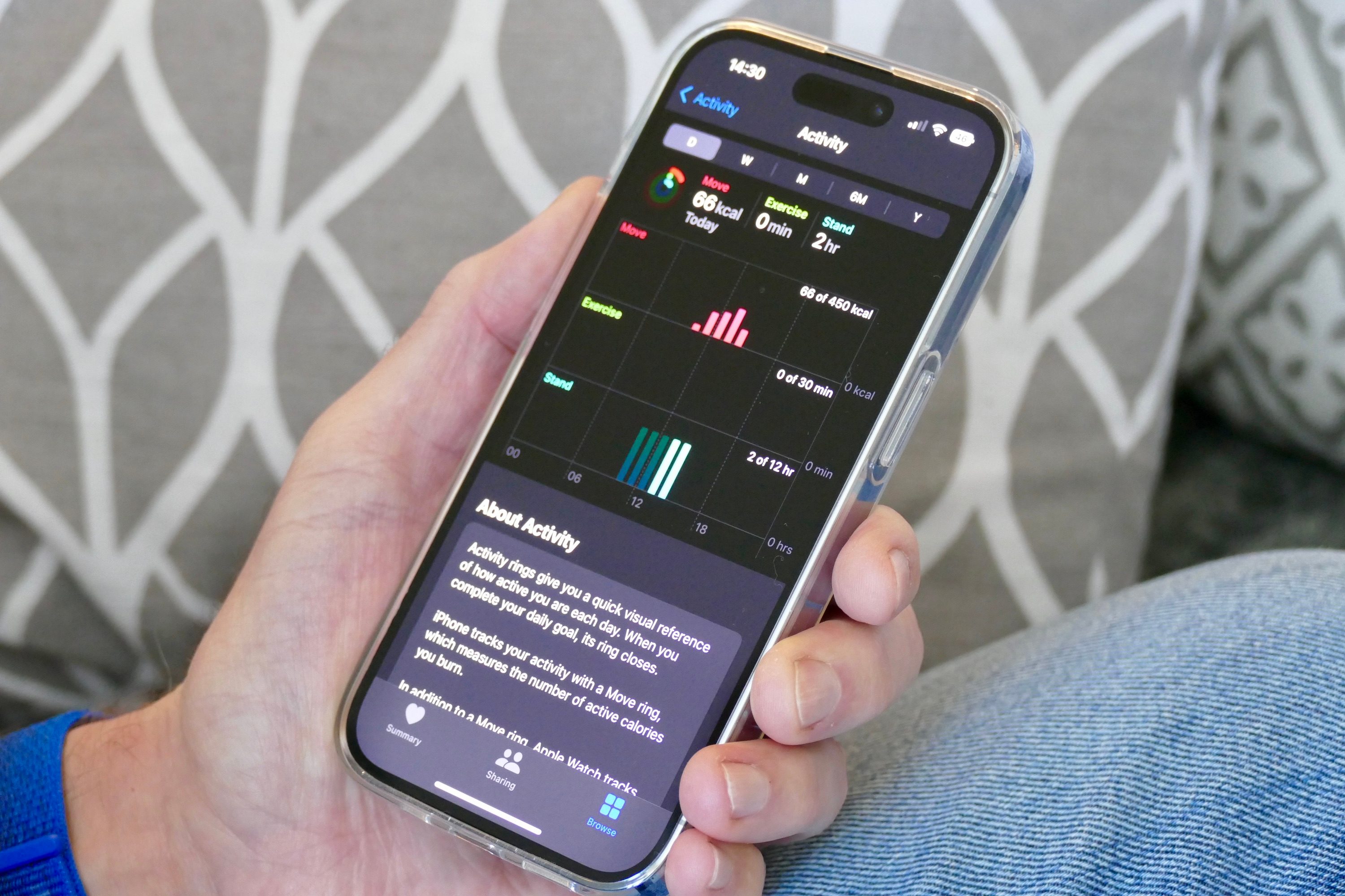 Statistiques de santé sur iPhone.
