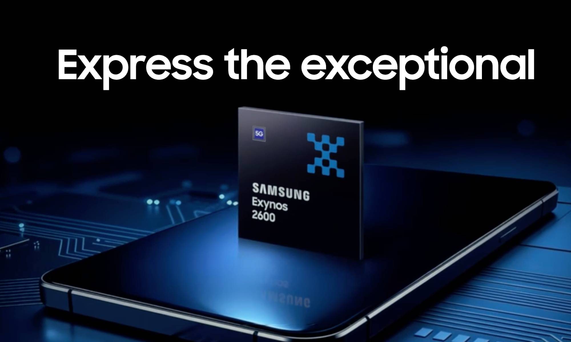 Bannière d'annonce du Samsung Exynos 2600.