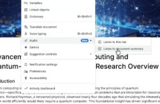 Gemini peut désormais créer des résumés audio de vos Google Docs
