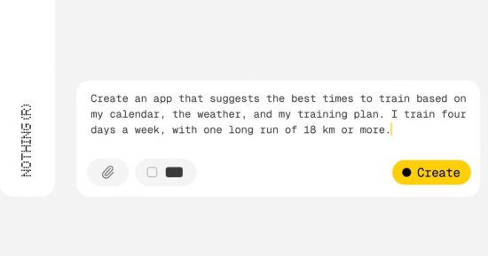 Les « applications essentielles » de Nothing vous permettent de créer des widgets personnalisés avec des invites textuelles