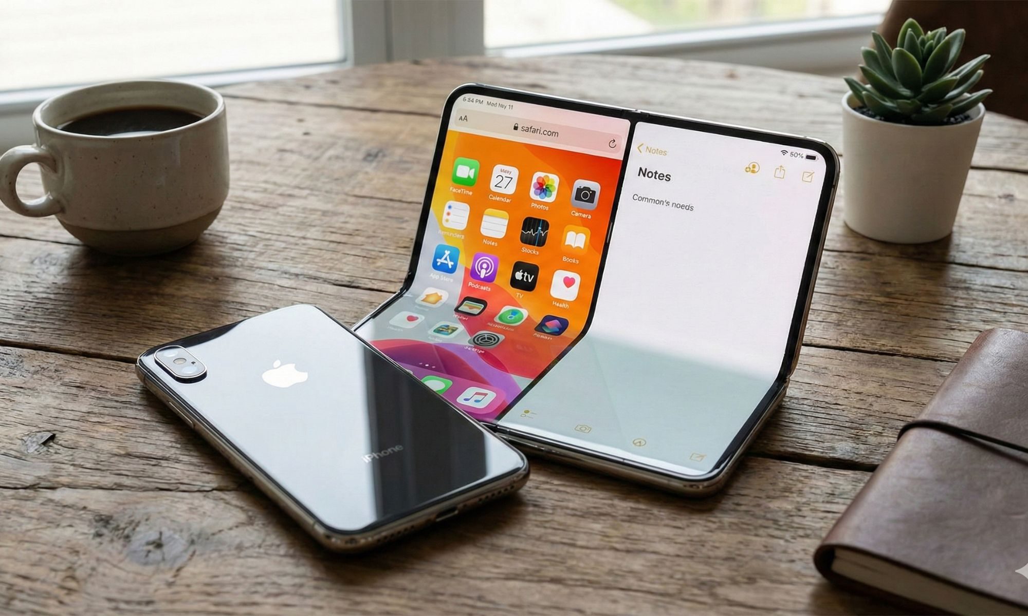 iPhone pliable imaginé par Gemini