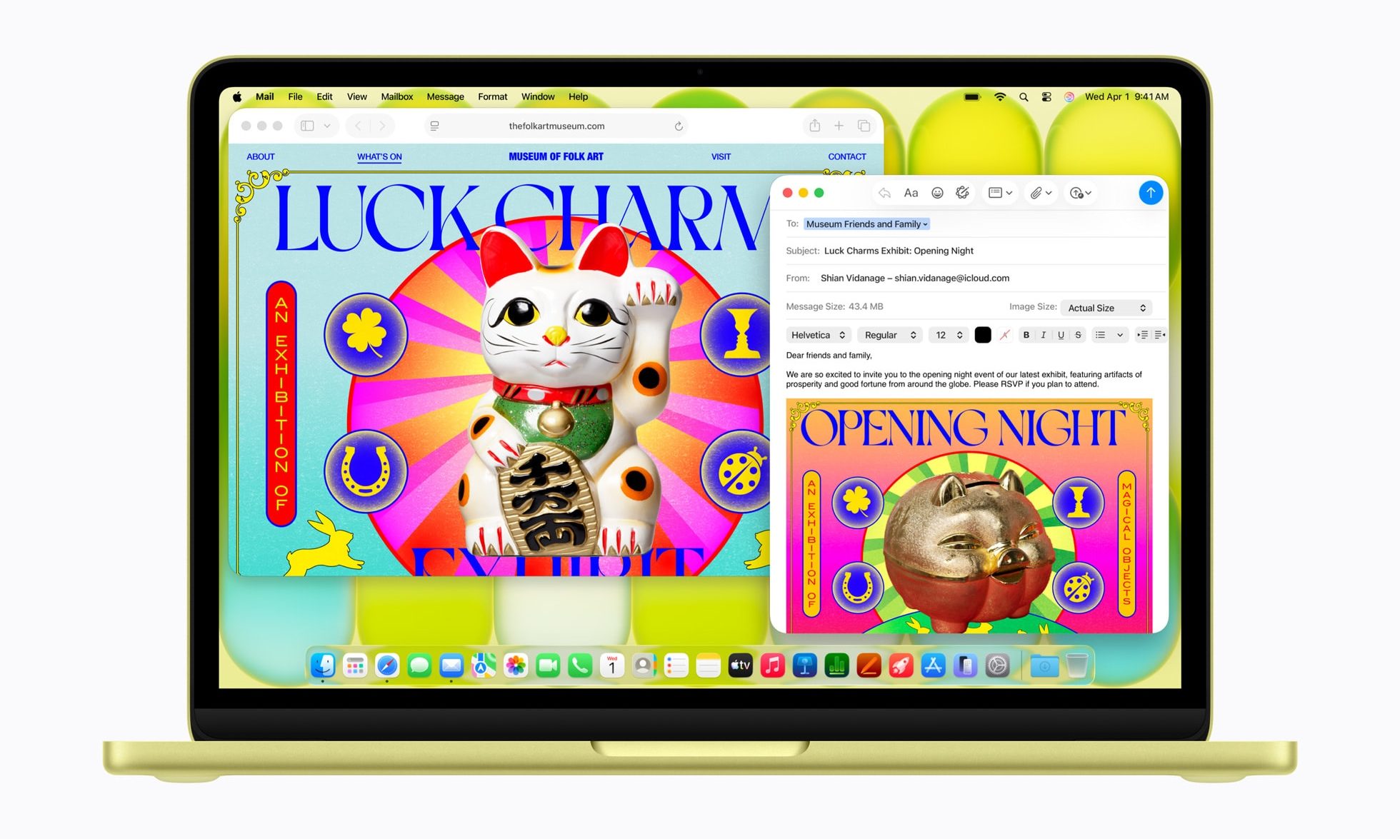Safari et Mail ouverts sur MacBook Neo
