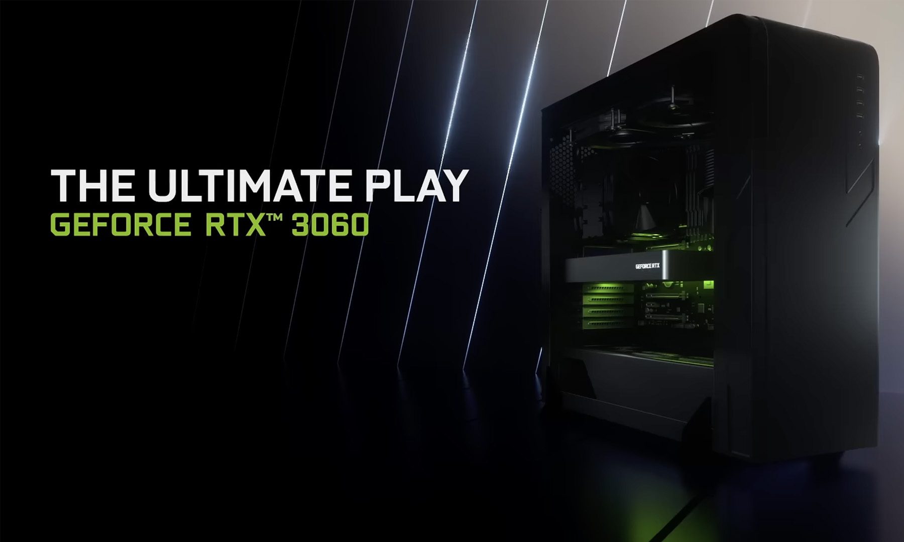 NVIDIA RTX 3060 officiel avec rendu PC
