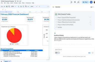 Gemini dans Google Sheets peut désormais vous aider à créer des feuilles de calcul et à remplir les données manquantes