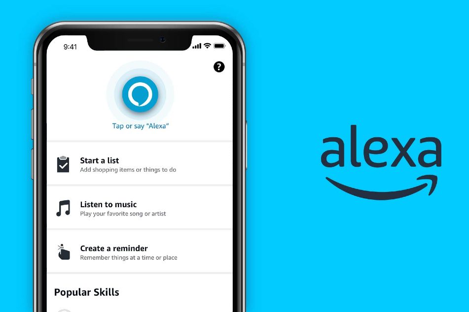 Application Alexa sur téléphone.