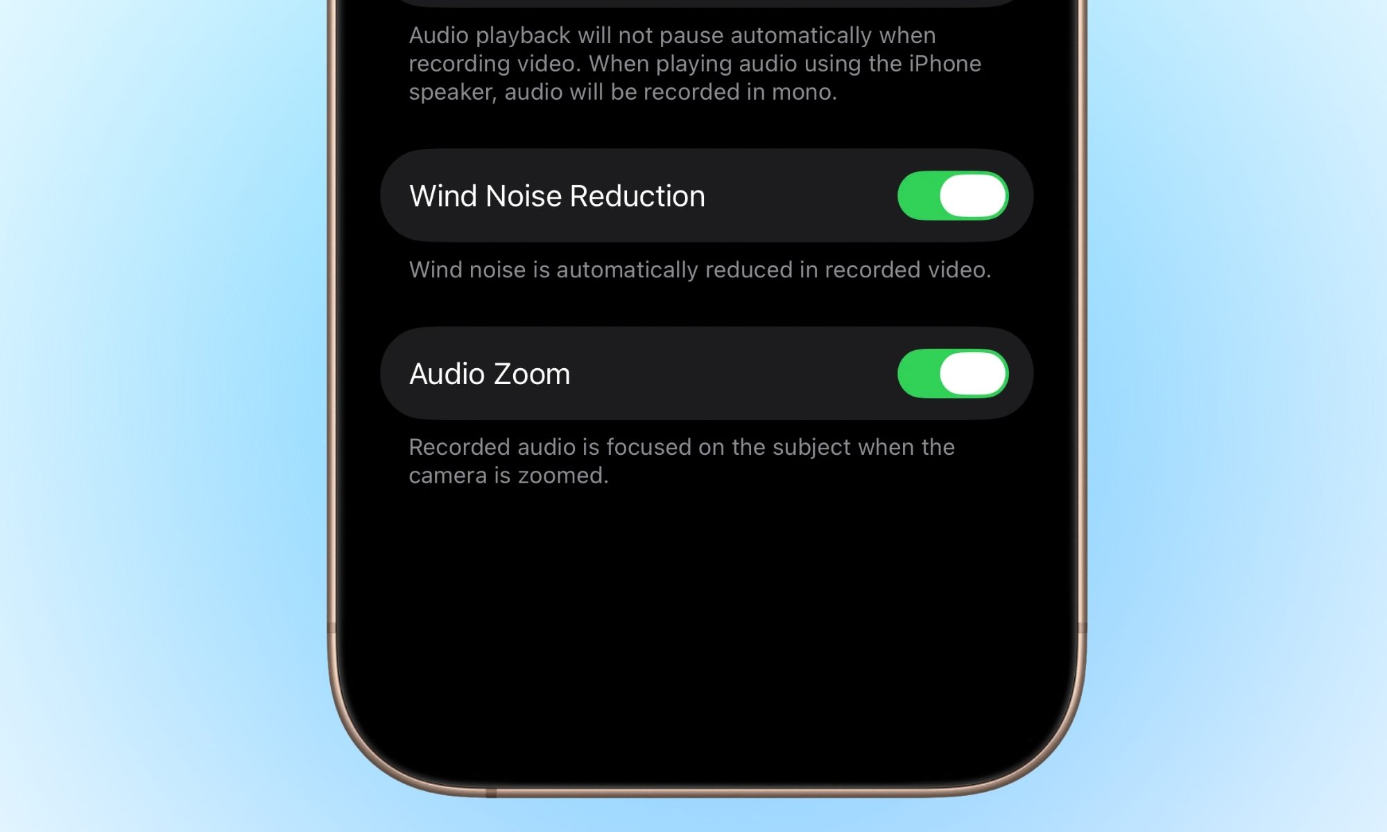 Zoom audio sur iOS 26.4.