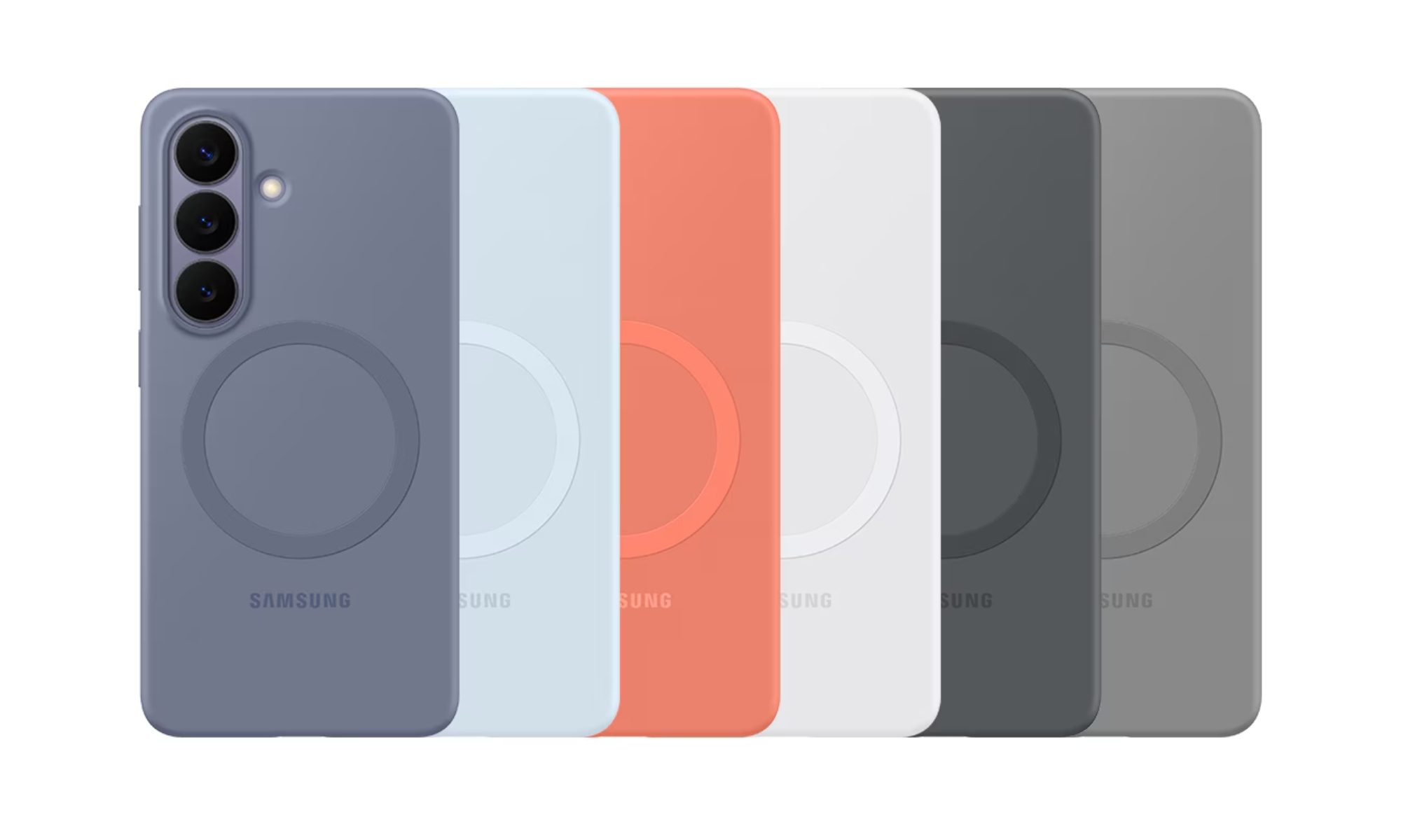 Coque magnétique en silicone pour Samsung Galaxy S26.