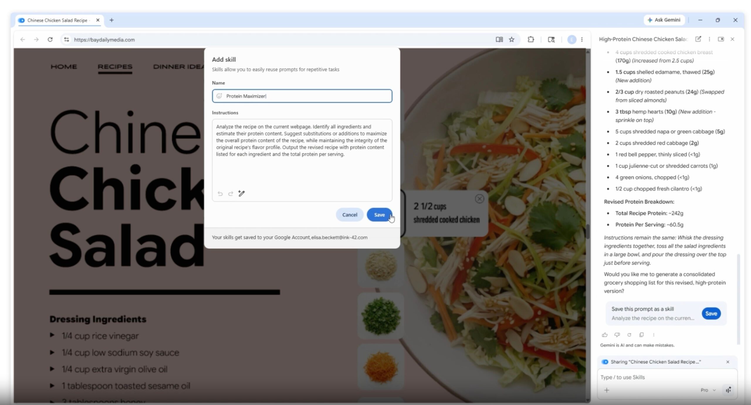 Sauvegarde des compétences Google-Chrome