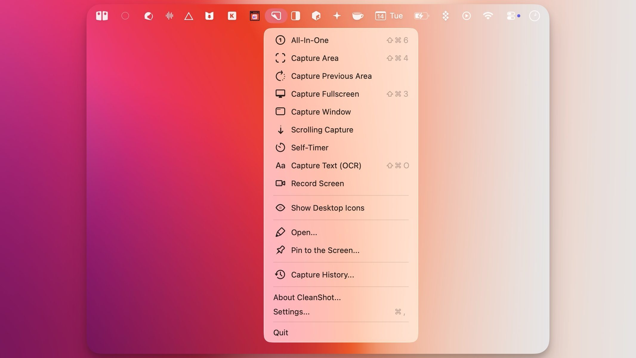 Modes de capture CleanShot X