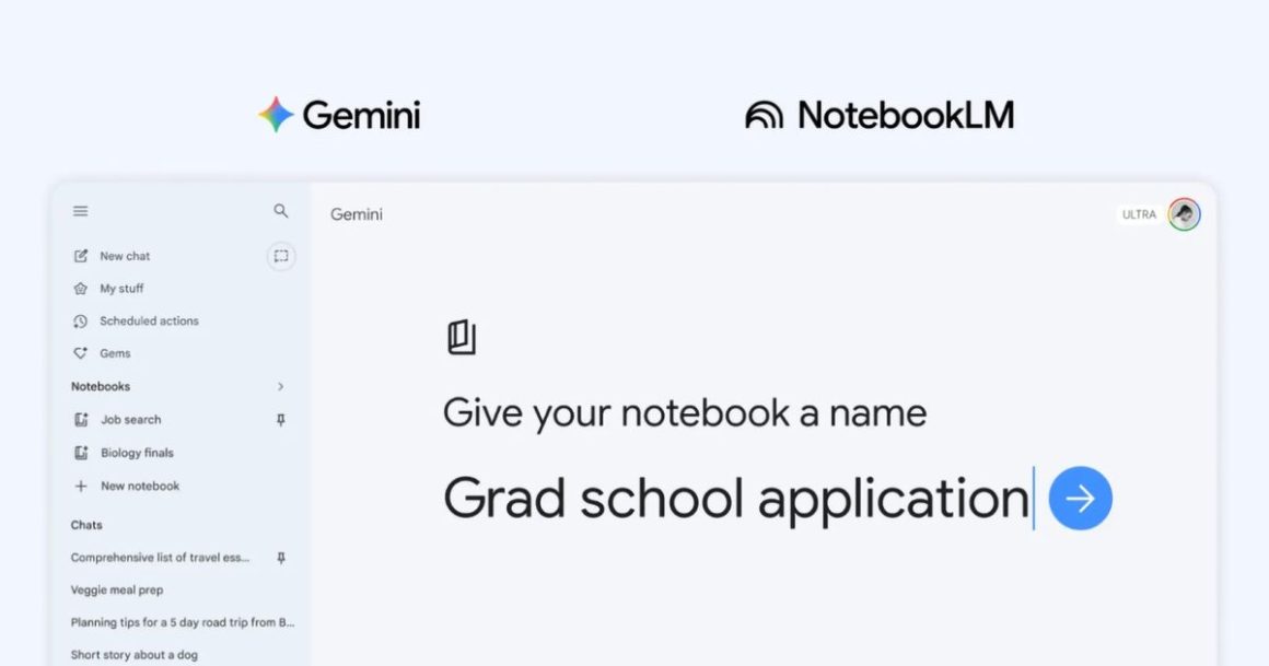 Tous les utilisateurs de Gemini peuvent désormais accéder aux projets Notebook sur le Web sans payer un centime