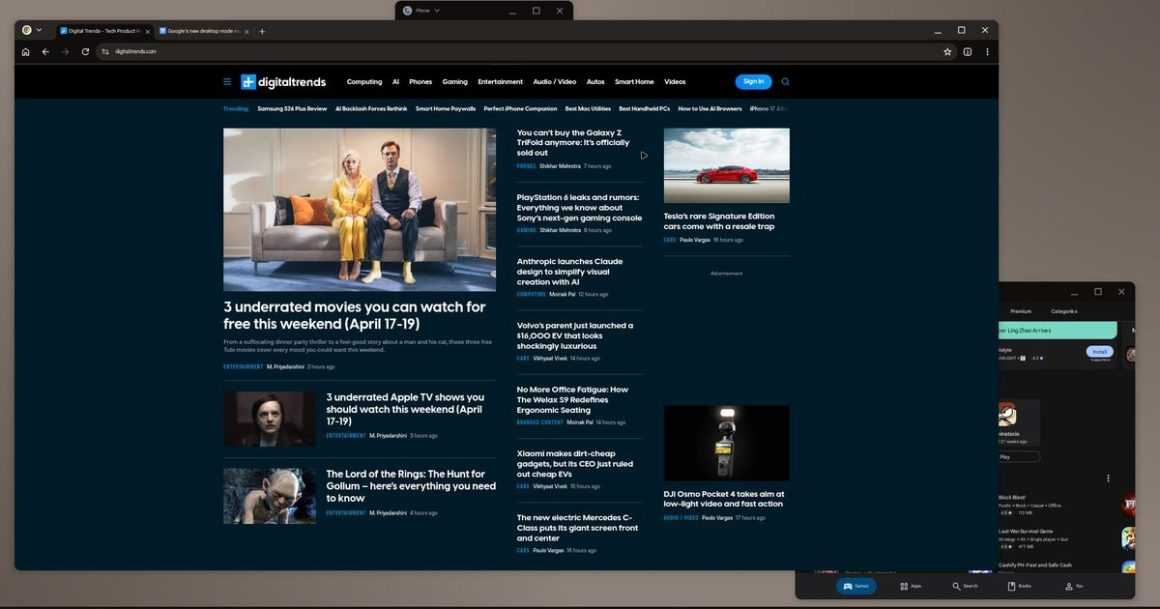 Le nouveau mode bureau de Google montre clairement une chose : Samsung DeX avait raison