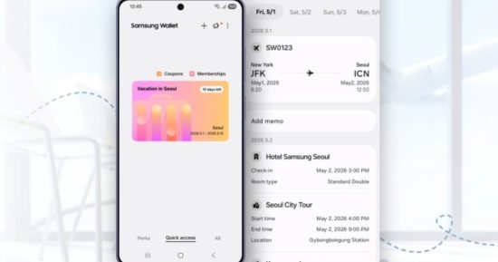 Le portefeuille de Samsung reçoit un outil de planification de voyage sympa qui vous donnera envie d'un téléphone Galaxy