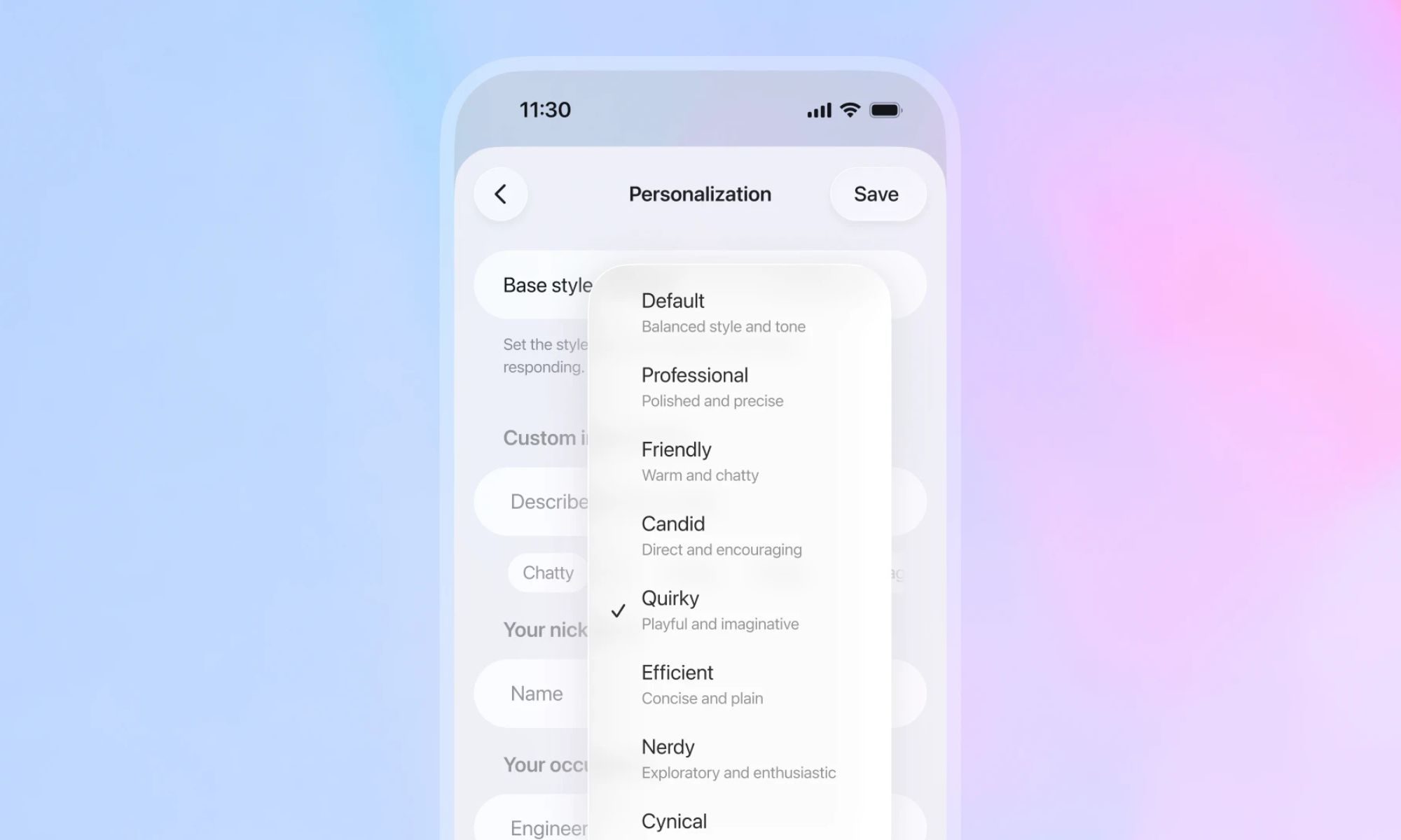 chatgpt5.1-lancé-avec-8-personnalités