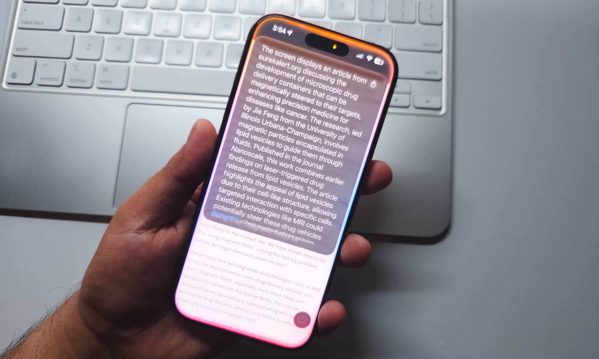 Intelligence visuelle sur iPhone sous iOS 26.