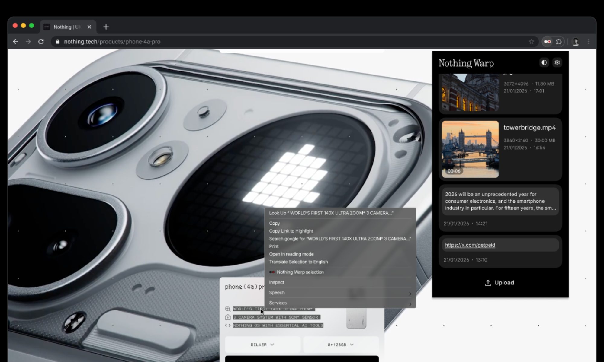 Rien de Warp en action.