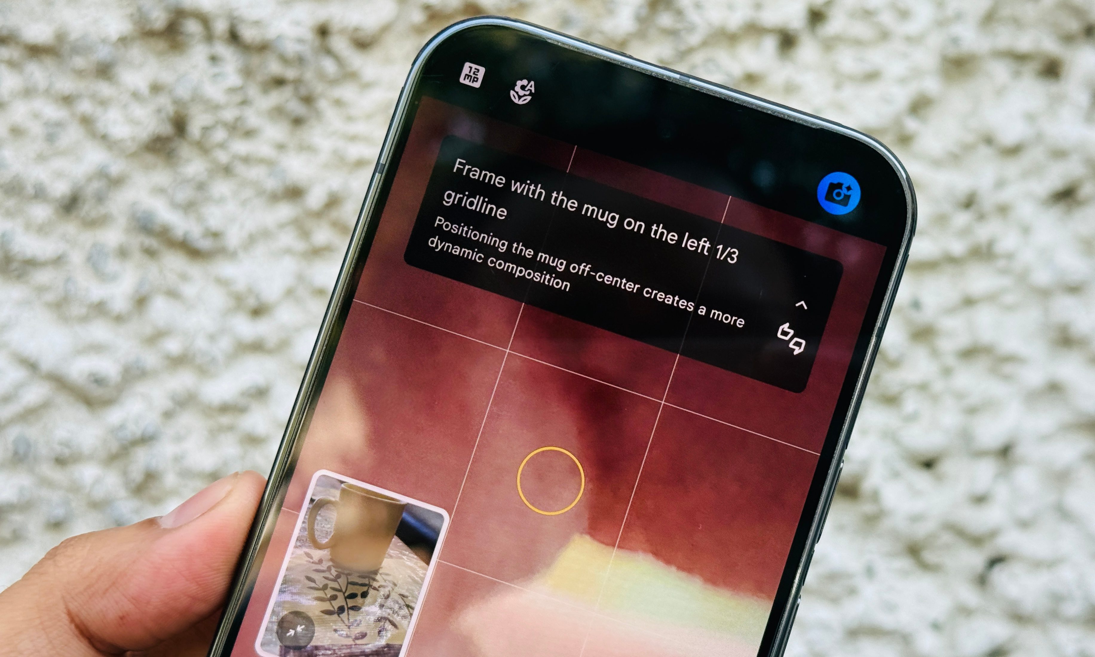 Conseils de Camera Coach sur Google Pixel 10 Pro.