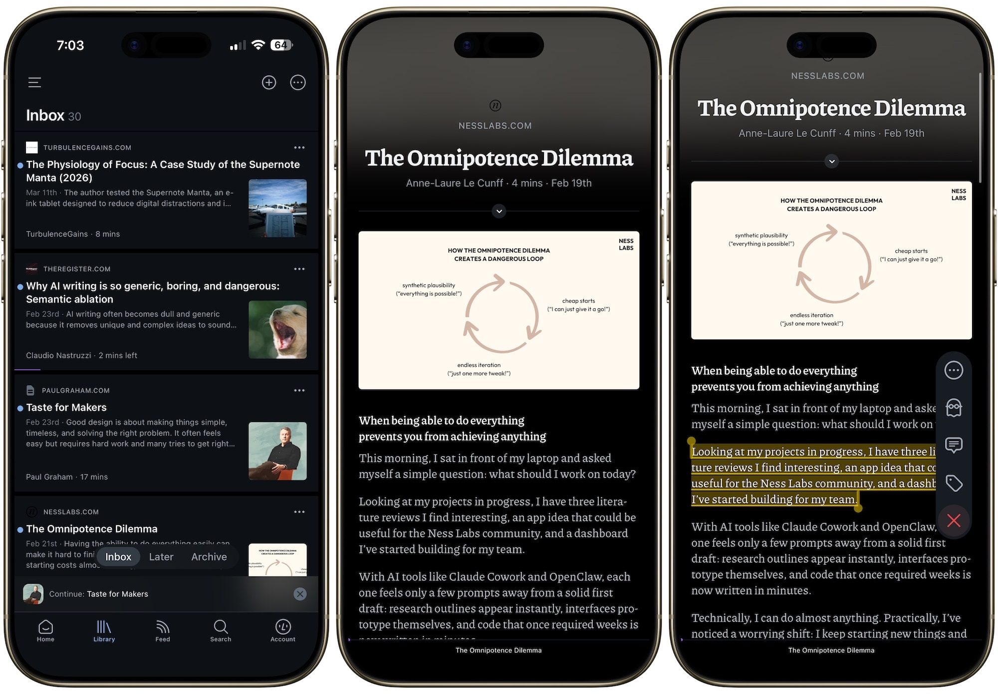 Application de lecture Readwise