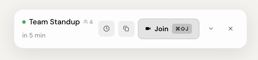 Option de participation à une réunion Dot