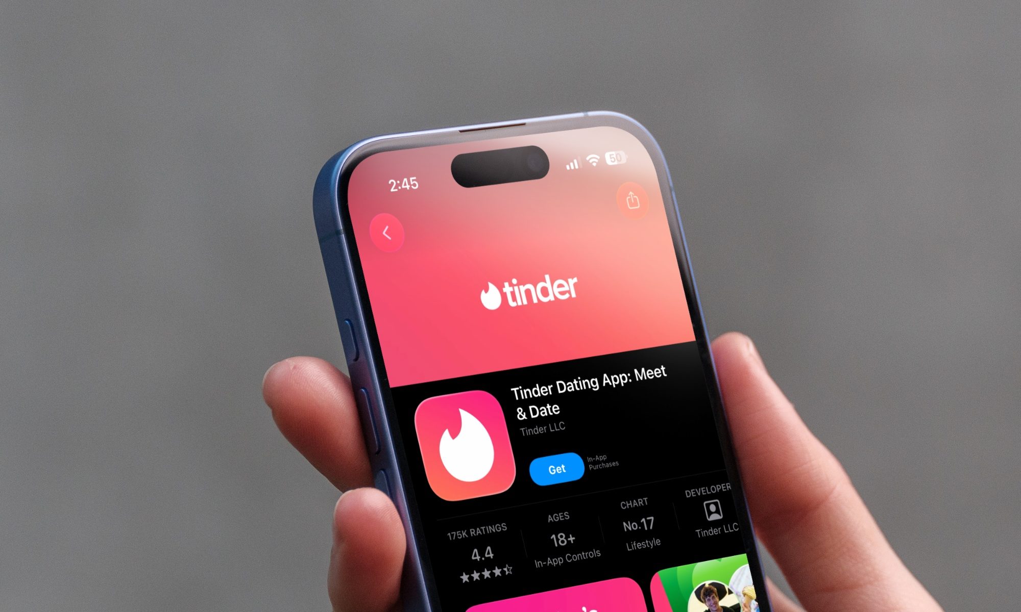 Application iPhone Tinder