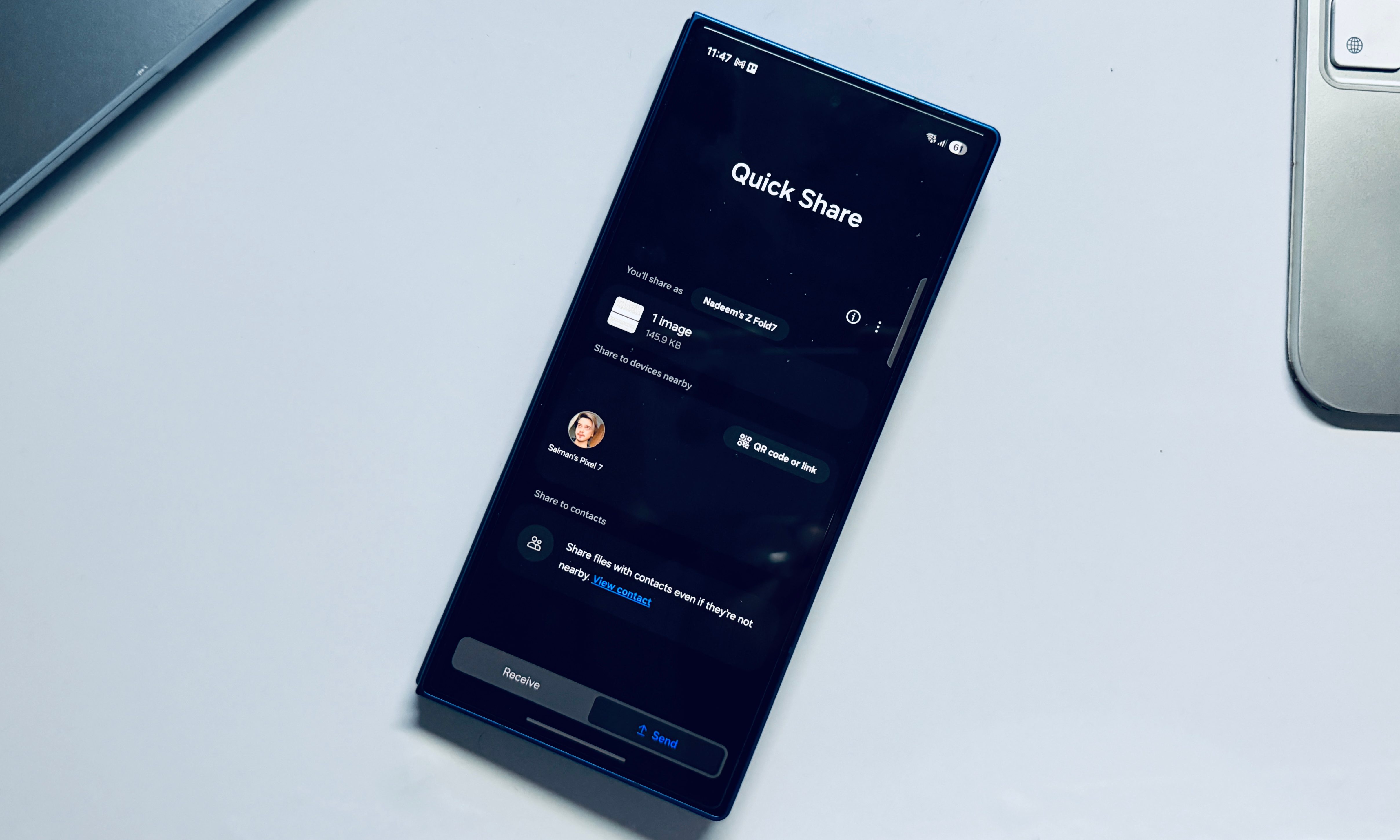 Partage rapide dans One UI 8.