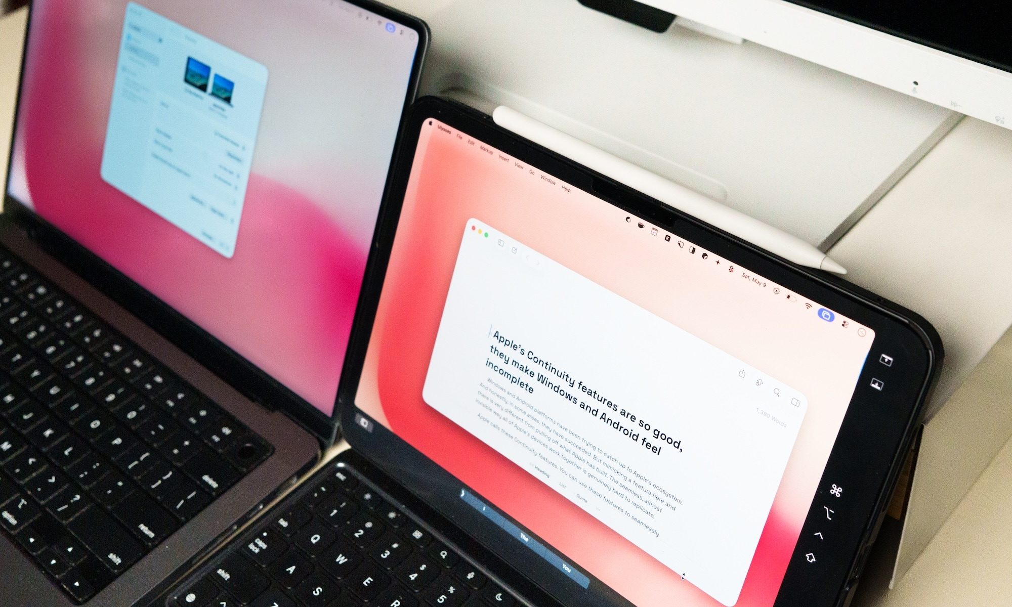 Sidecar fonctionnant sur Mac iPad
