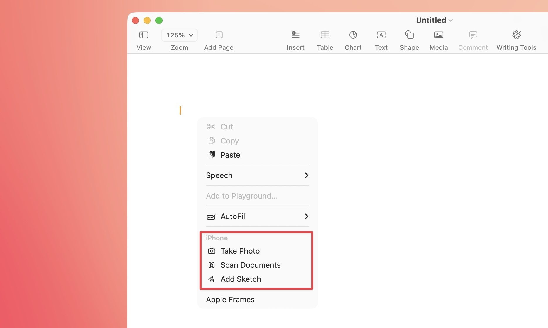 numériser un document sur Mac à l'aide d'un iPhone