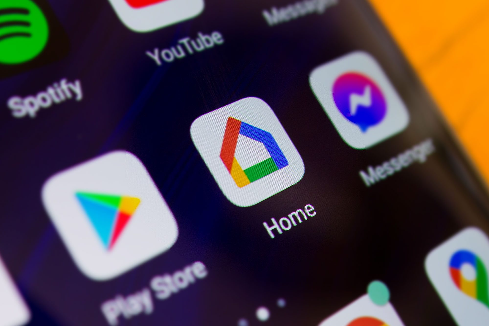 Icône Google Home sur l'écran d'accueil.