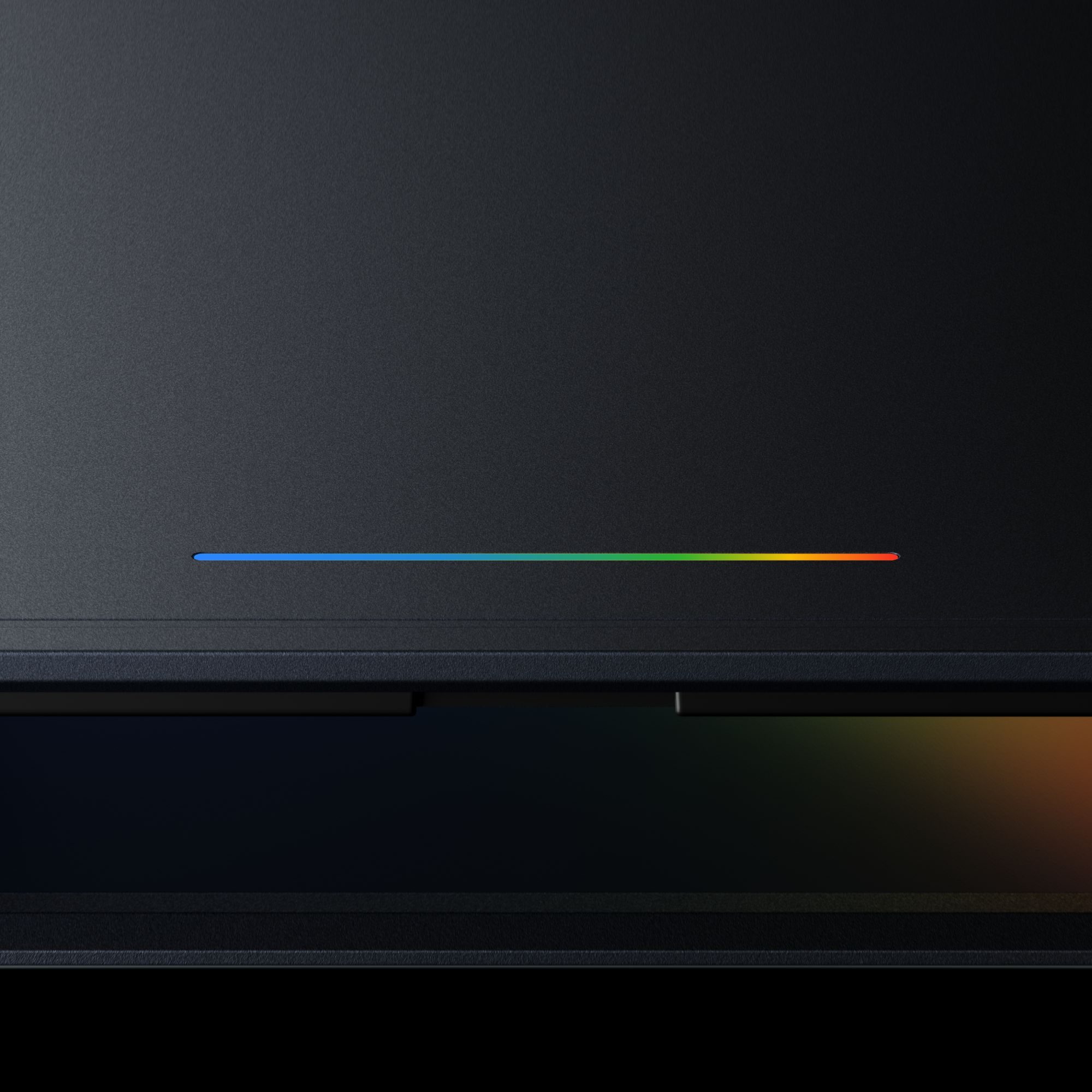 Gros plan sur la barre lumineuse de Googlebook