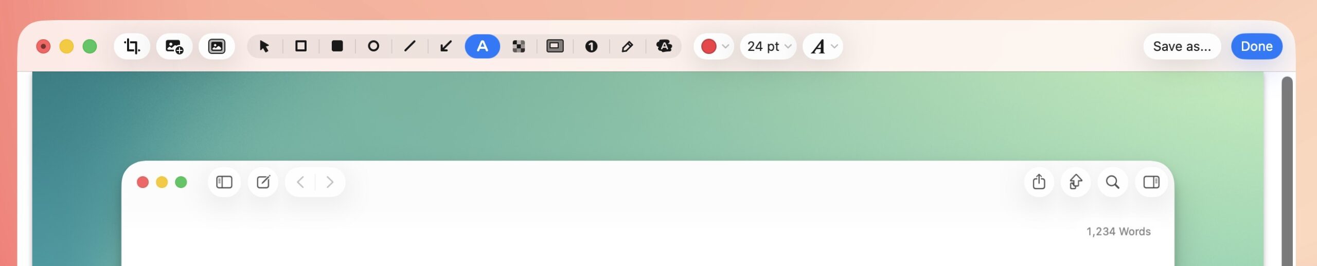 Barre d'outils d'annotation CleanShot X