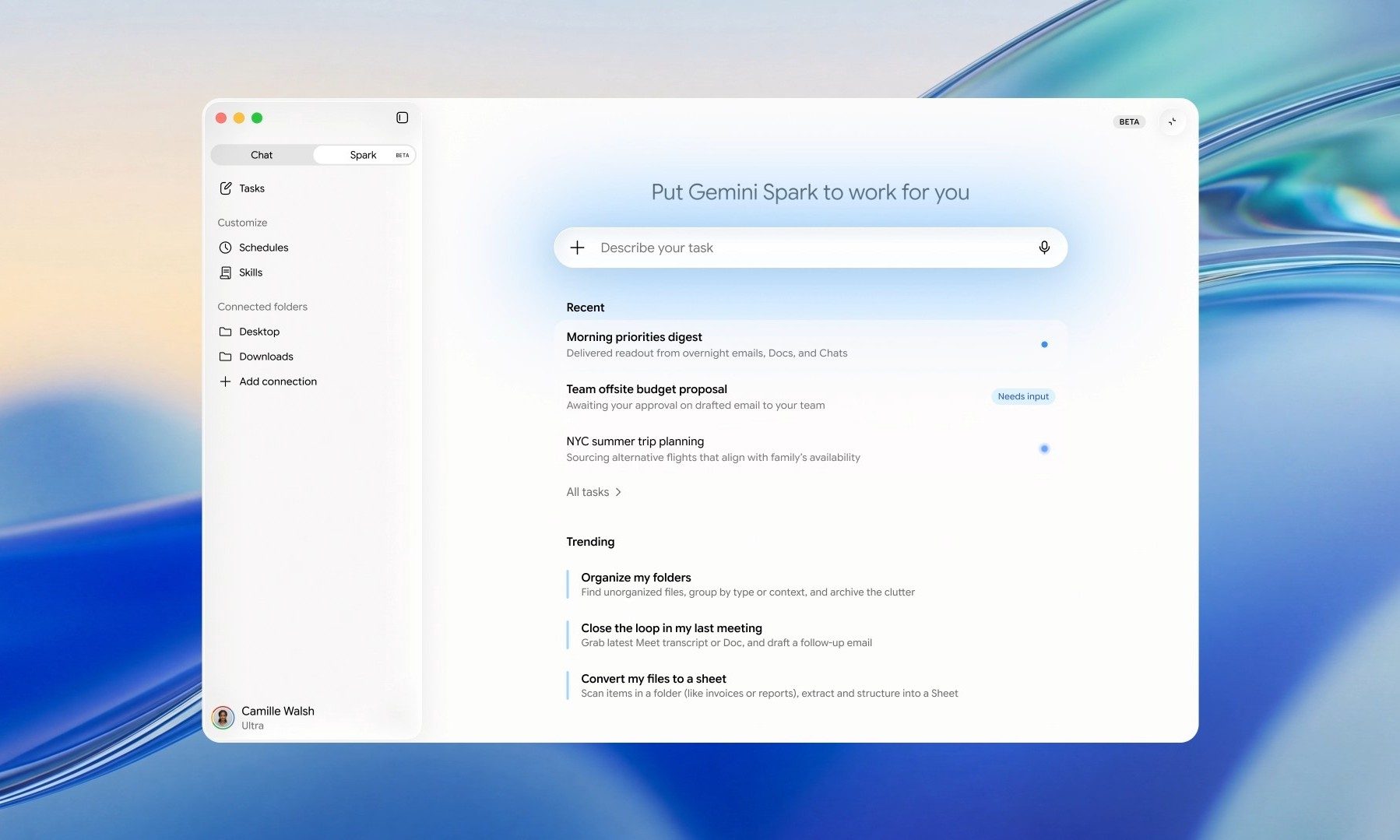 Gemini Spark de Google en action