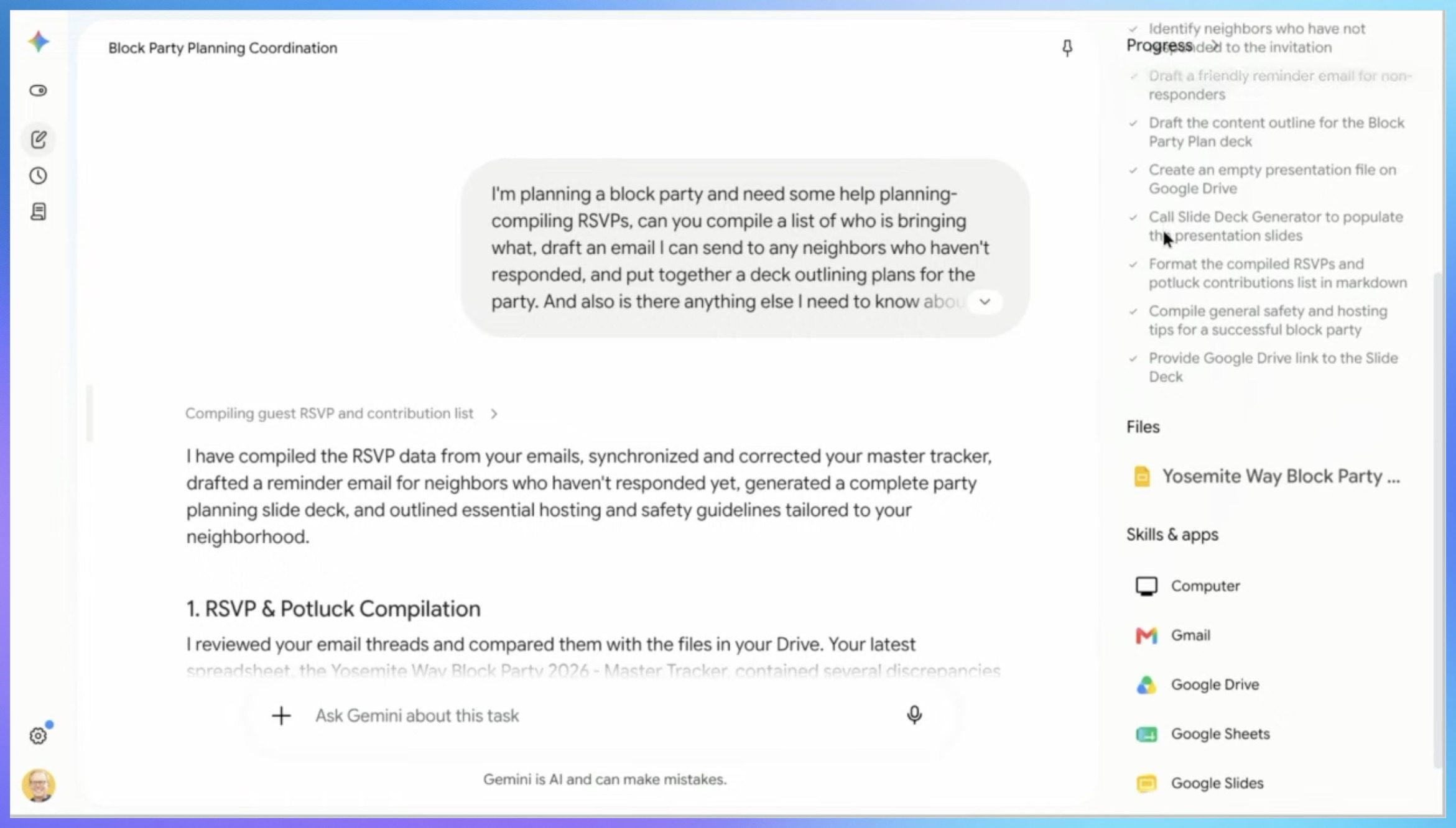 Gemini Spark fonctionne sur les applications Google