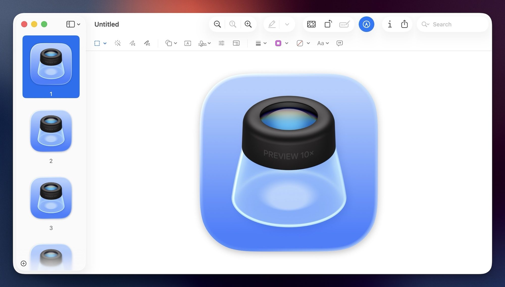 Icône de l'application Aperçu ouverte dans Aperçu