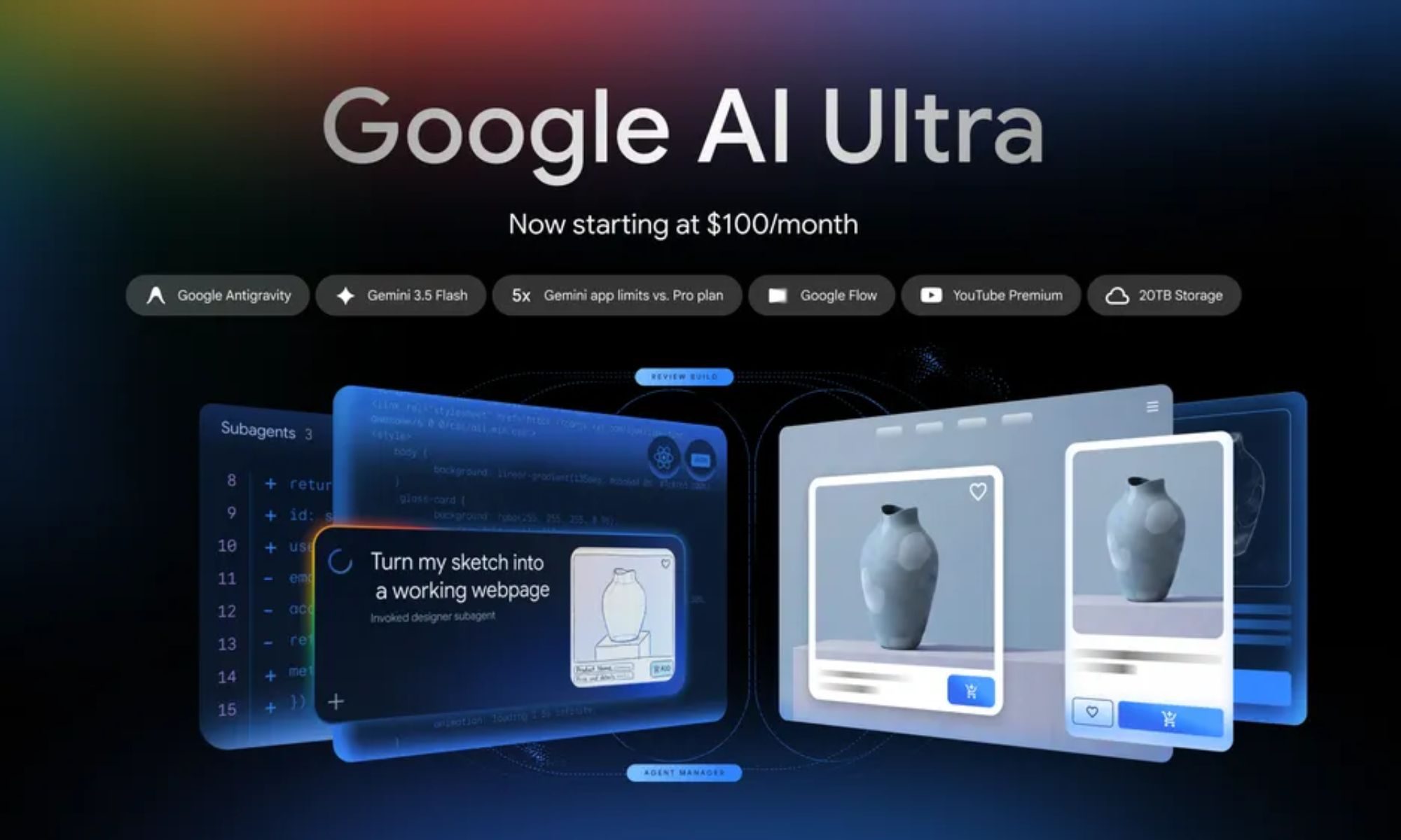 Nouveau forfait Google 100 AI Ultra