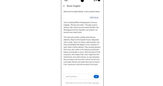 Google Play Books se dote d'un compagnon de lecture IA qui se souvient où vous vous êtes arrêté