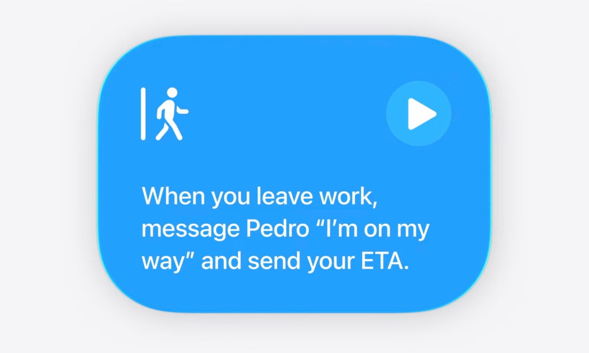 Raccourcis créés par Siri