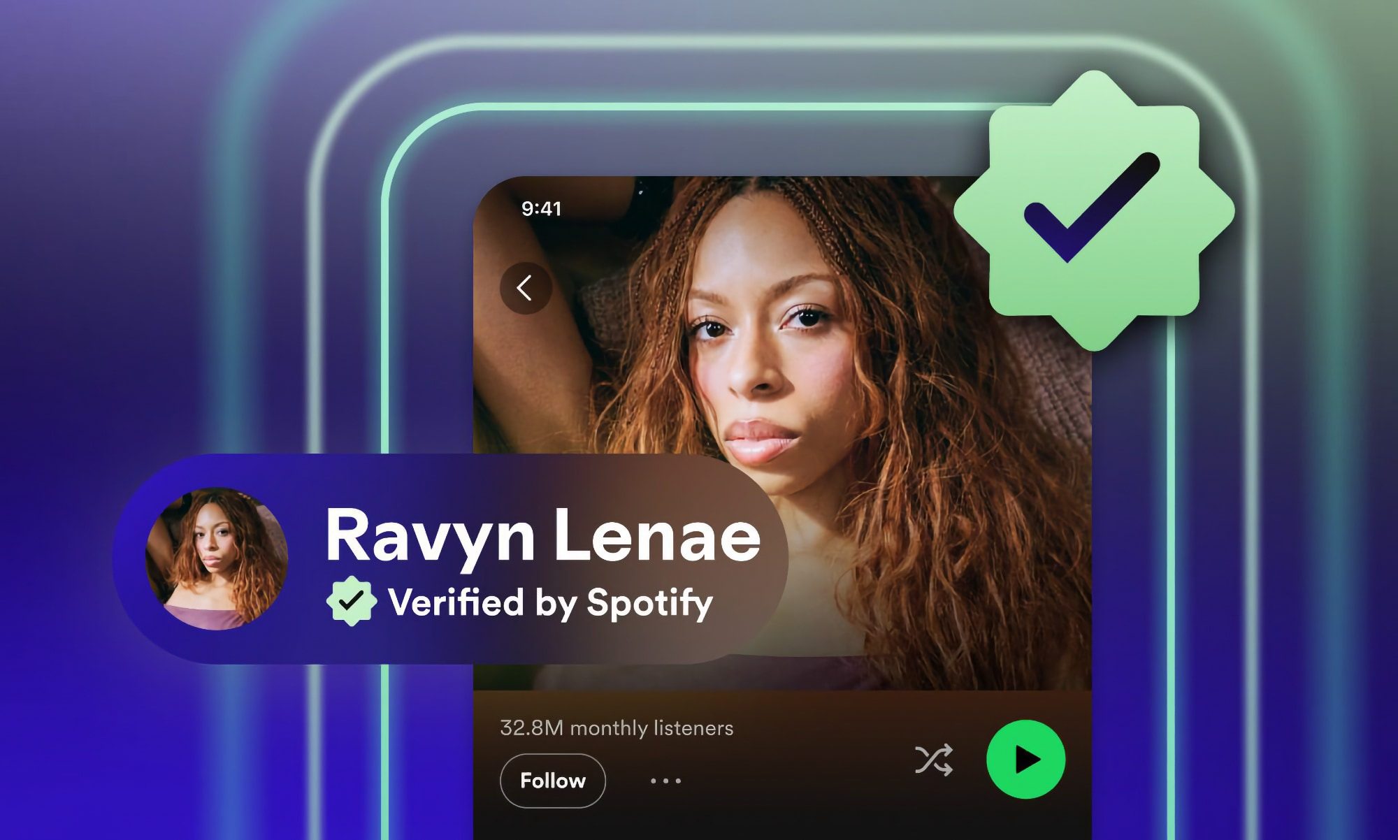 Badge d'artiste vérifié Spotify