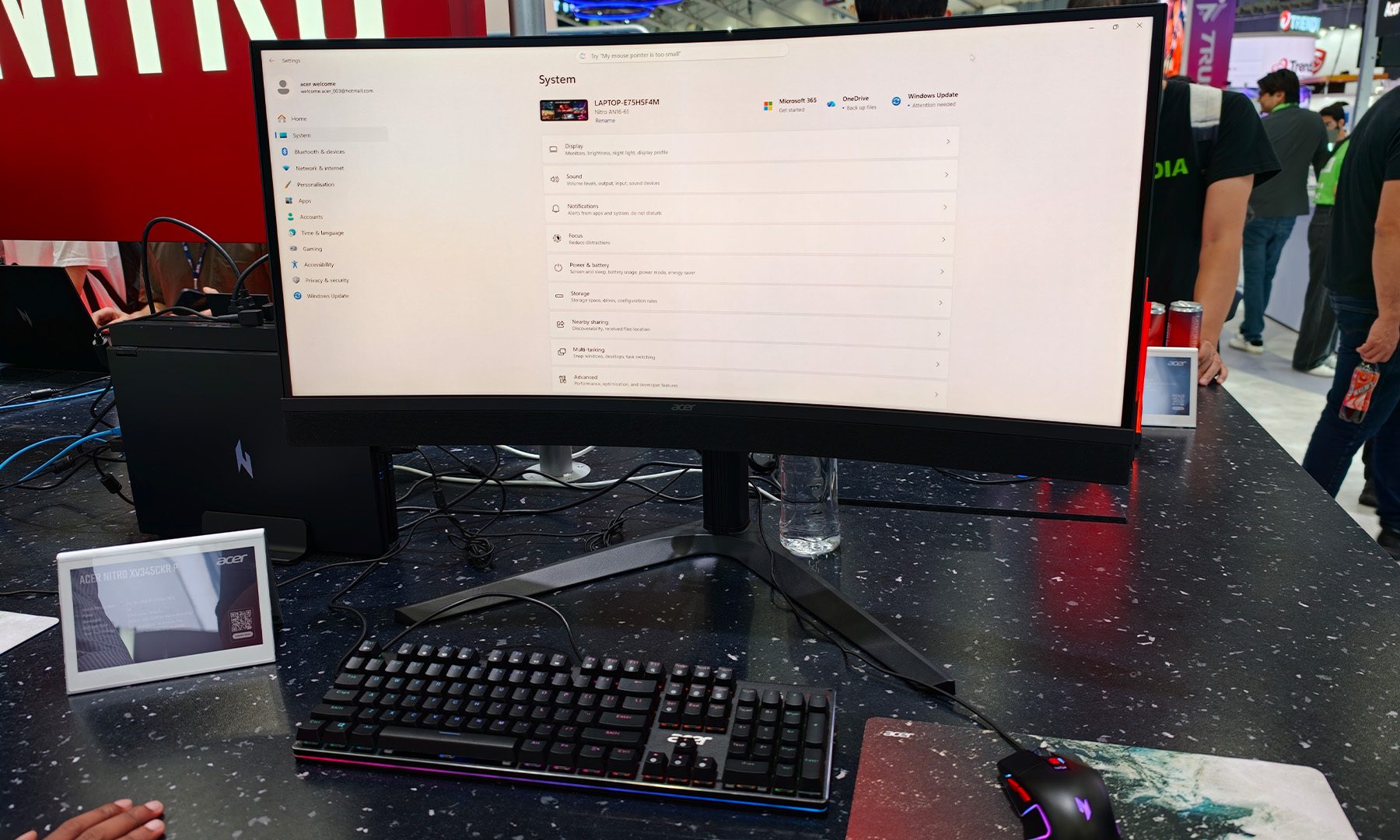 Acer Nitro XV345CKR pratique sur Computex 2026
