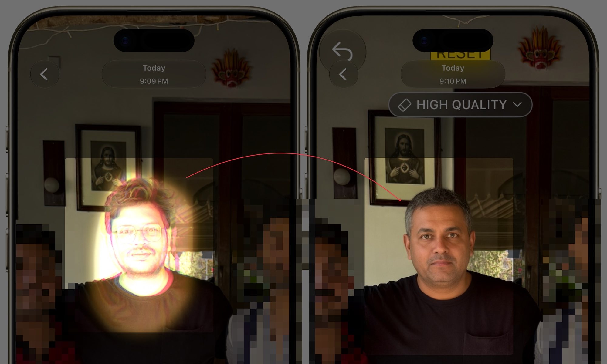 Outil de nettoyage iPhone créant un nouveau visage