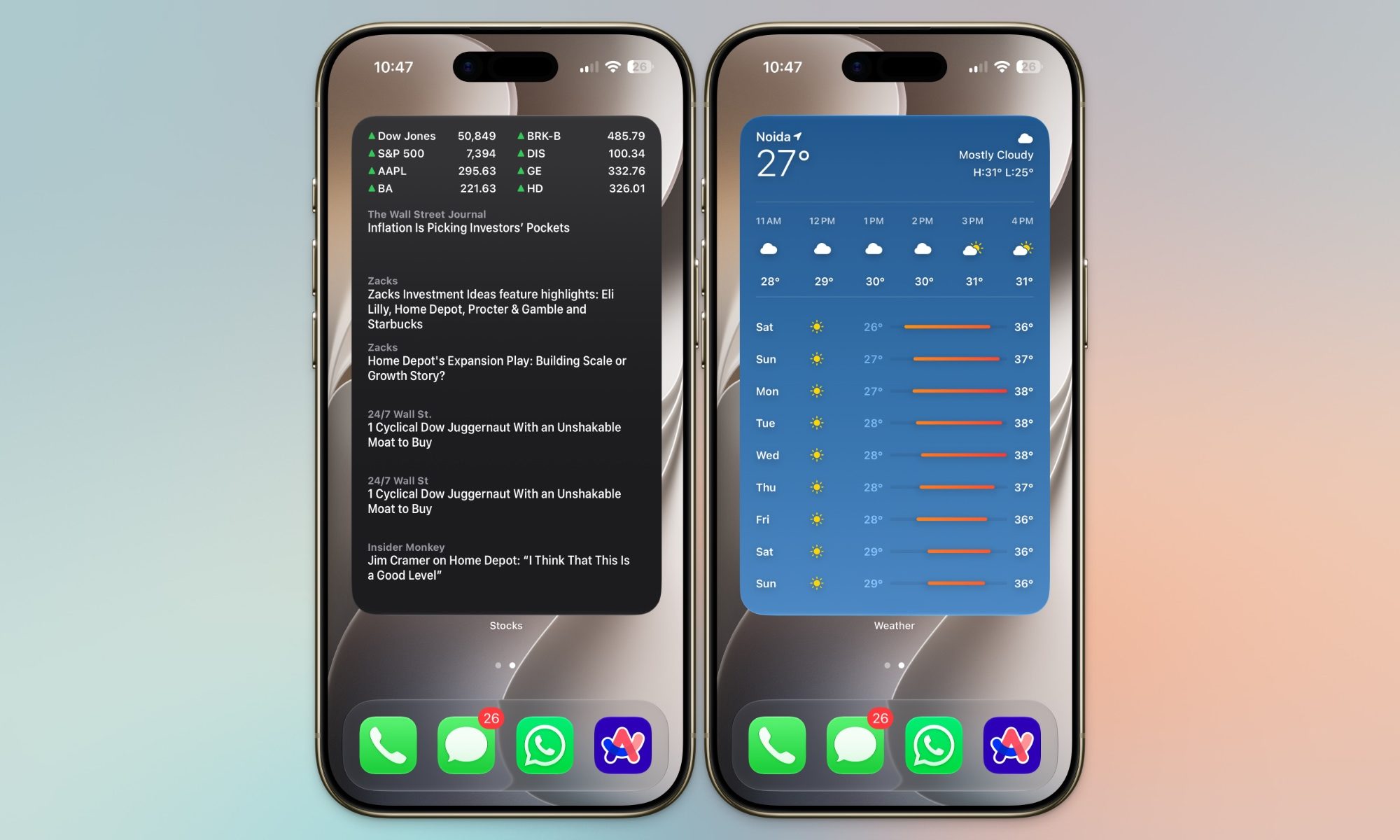 gros widgets iOS 27