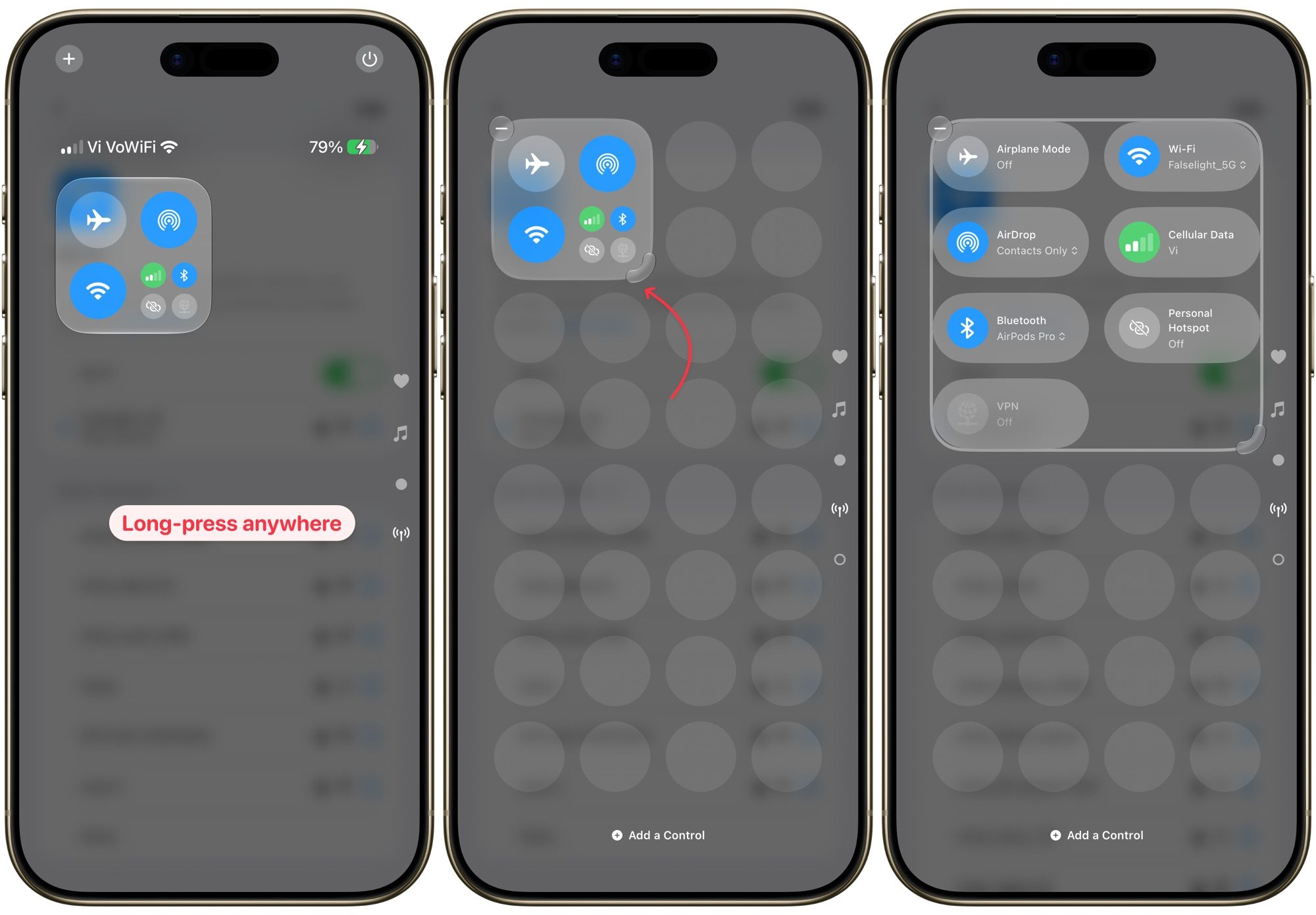 nouvelle taille du widget de connectivité dans iOS 27