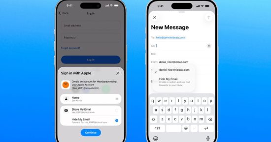 Connectez-vous avec Apple et iCloud+ Hide My Email fusionnent pour réduire votre charge de mémoire