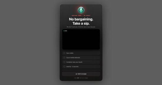 Cette nouvelle application Mac prend votre écran en otage jusqu'à ce que vous buviez de l'eau