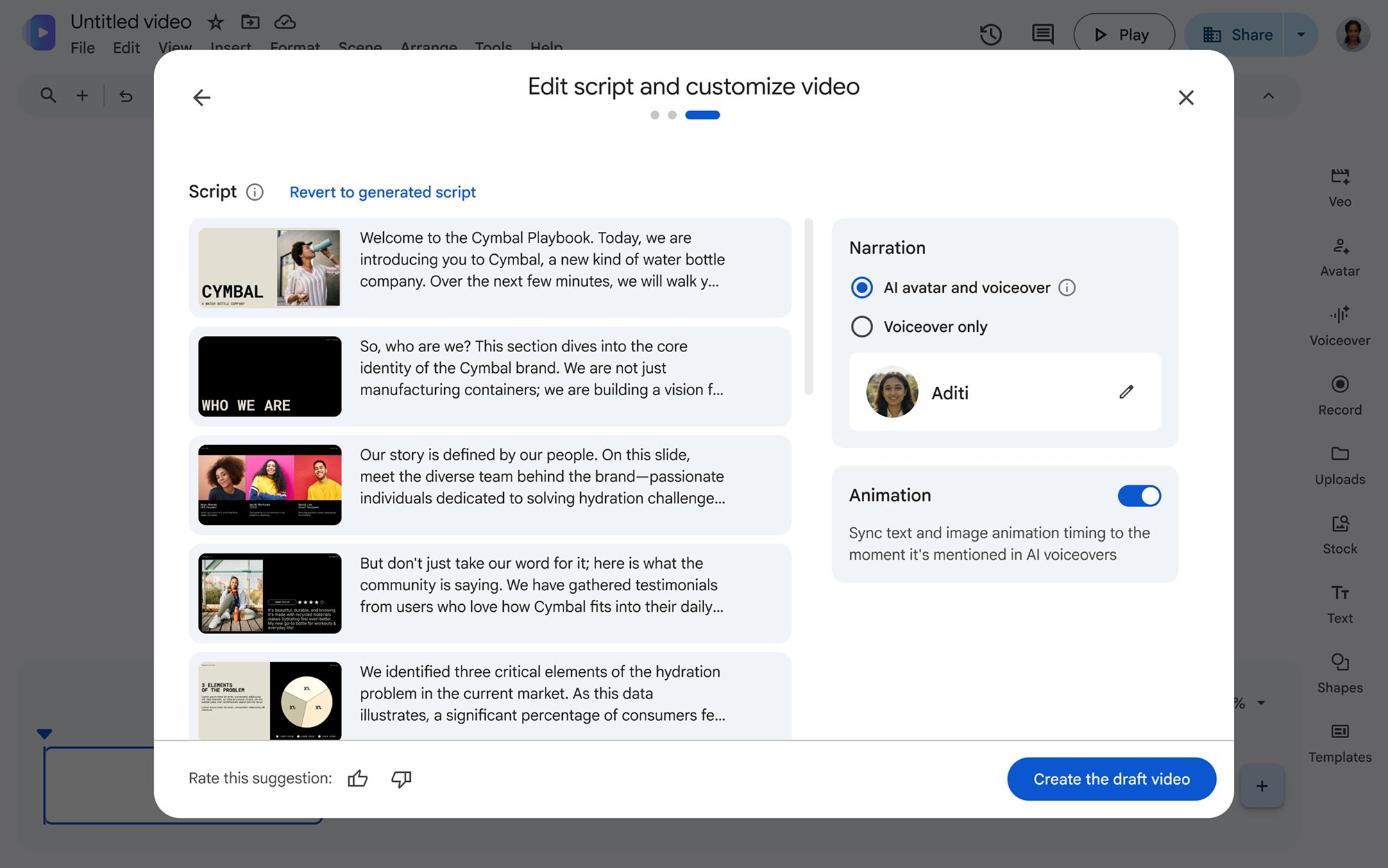 Script de modification de diapositives vers vidéos