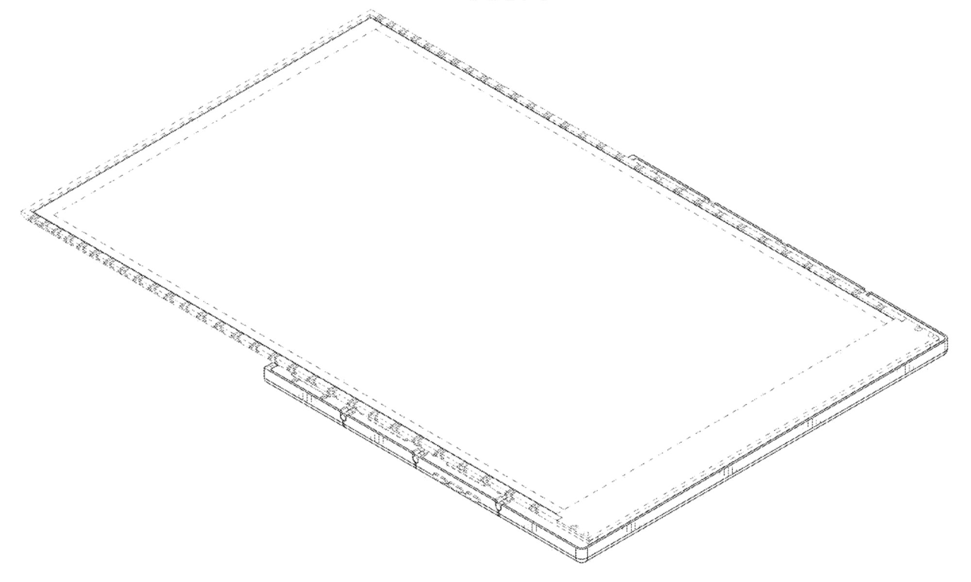 Écran enroulable Samsung étendu en écran plat.