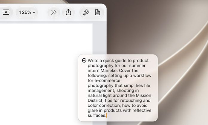macOS 27 Outils d'écriture Golden Gate