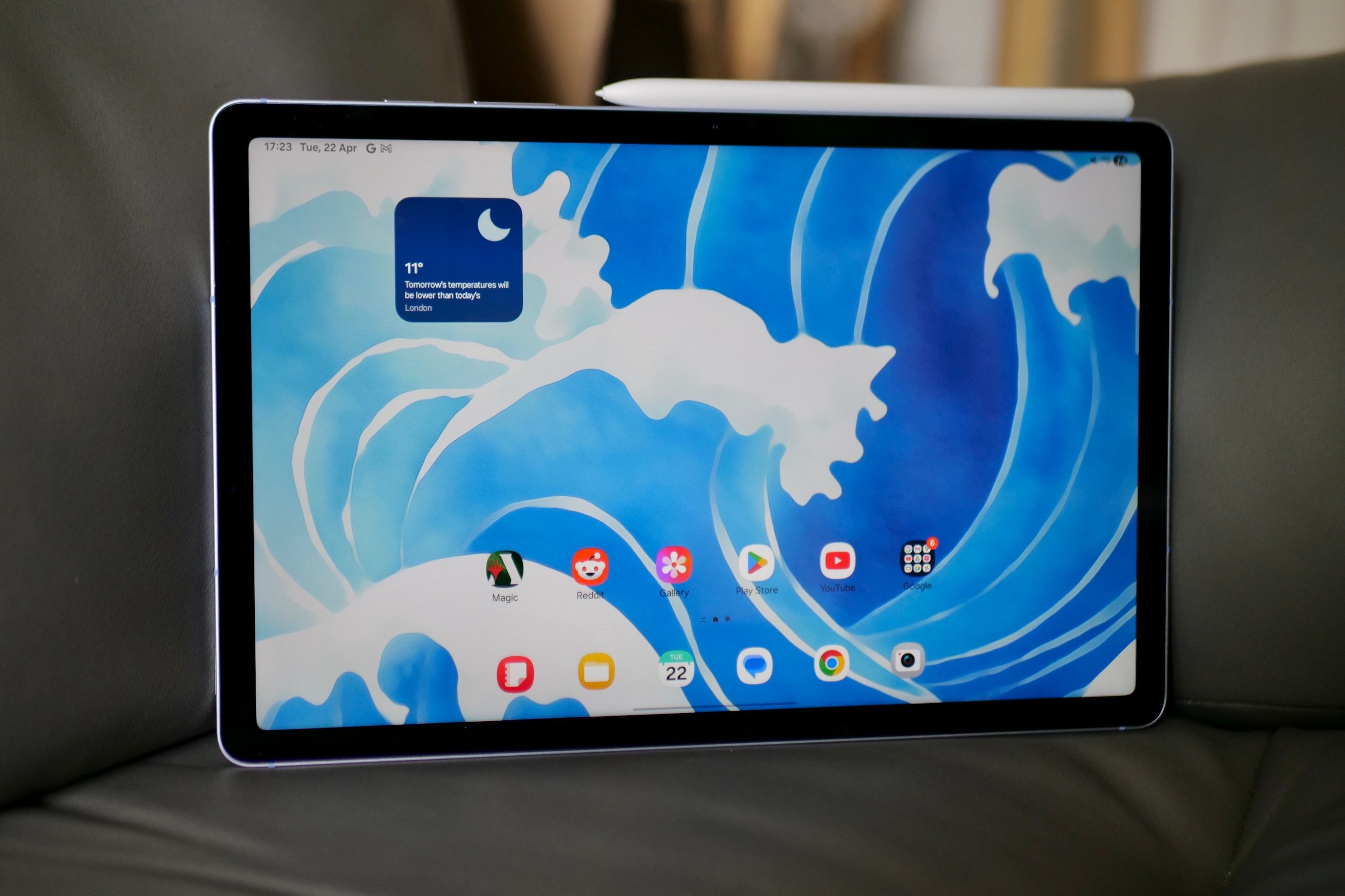 L'écran du Samsung Galaxy Tab S10 FE.